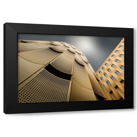 Connection 2 Black Modern Wood Framed Art Print with Double Matting by van Son, Greetje