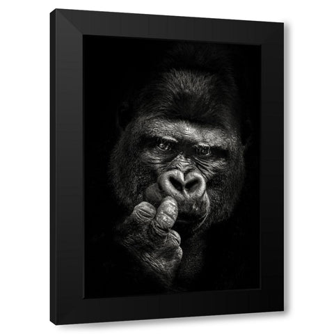 Attitude Black Modern Wood Framed Art Print by Meermann, Christian