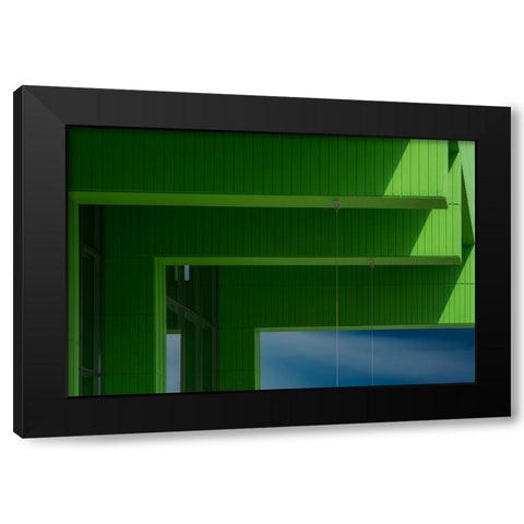 Guides Black Modern Wood Framed Art Print by van Son, Greetje