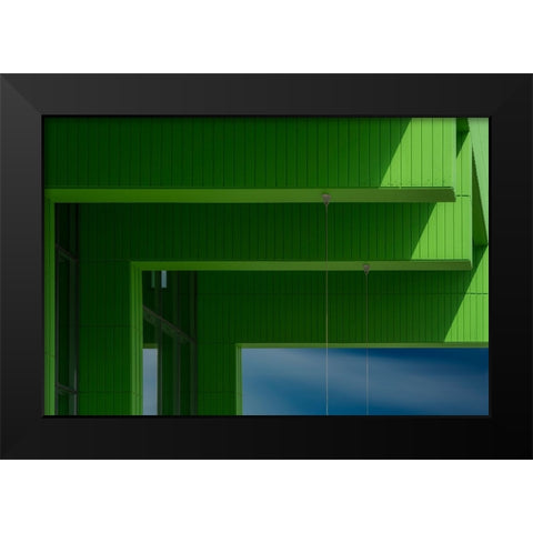 Guides Black Modern Wood Framed Art Print by van Son, Greetje