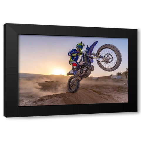 They Say Jump-I Say Im Mario Black Modern Wood Framed Art Print with Double Matting by Gutman, Omri