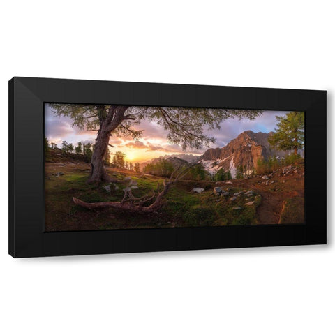 Magical Morning Black Modern Wood Framed Art Print with Double Matting by Krivec, Ales