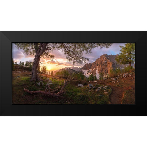 Magical Morning Black Modern Wood Framed Art Print by Krivec, Ales