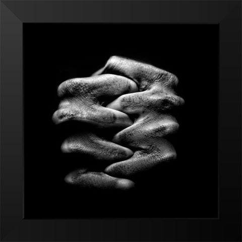 By Hand Black Modern Wood Framed Art Print by Waslander, Robin