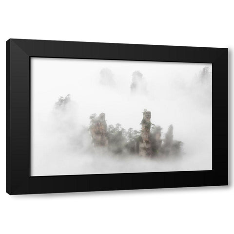 Zhangaije Black Modern Wood Framed Art Print by Marchegiani, Roberto