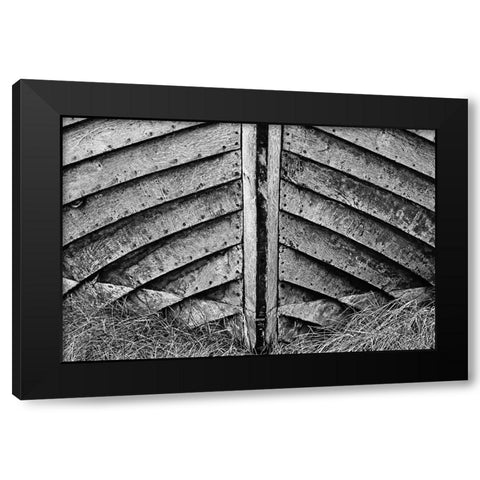 Wooden Hull Black Modern Wood Framed Art Print by Ebert, Steffen