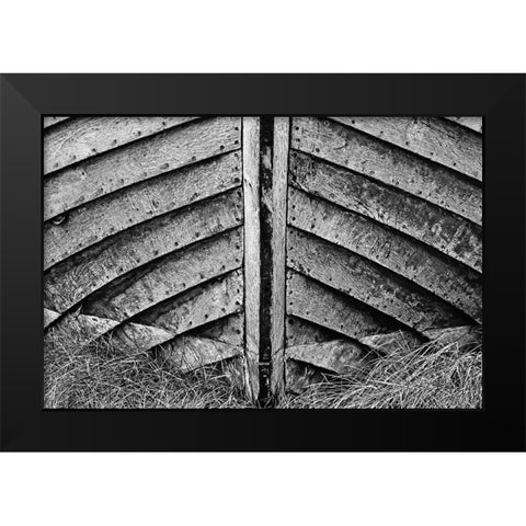 Wooden Hull Black Modern Wood Framed Art Print by Ebert, Steffen