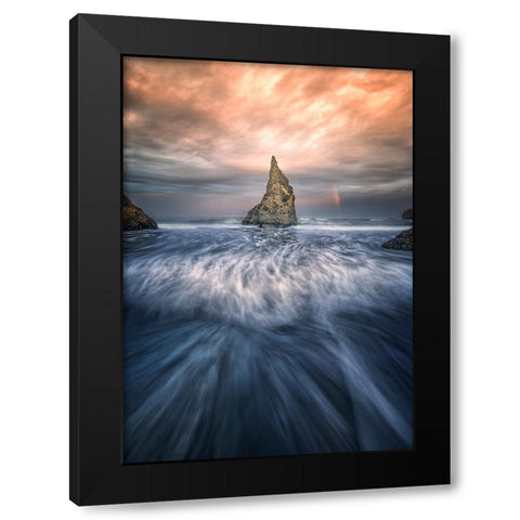 Wizards Hat Black Modern Wood Framed Art Print with Double Matting by Deng, Larry