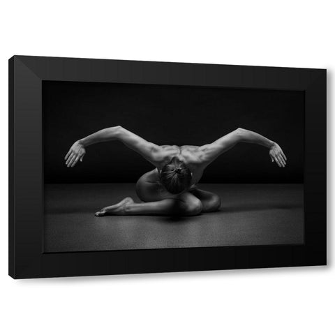 Bodyscape Black Modern Wood Framed Art Print by Belovodchenko, Anton