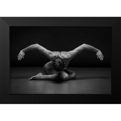 Bodyscape Black Modern Wood Framed Art Print by Belovodchenko, Anton