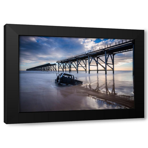 The End Of The World Black Modern Wood Framed Art Print with Double Matting by Springgay, Daniel