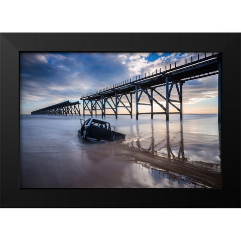 The End Of The World Black Modern Wood Framed Art Print by Springgay, Daniel