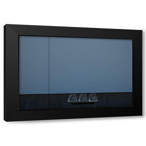 Sit Down Black Modern Wood Framed Art Print with Double Matting by Endermann, Rolf