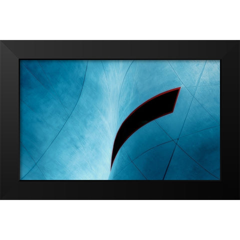 Blind Vision Black Modern Wood Framed Art Print by Huybrighs, Marc