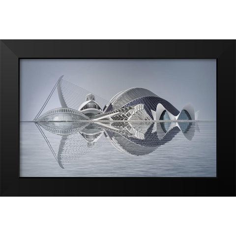 Ciutat De Les Arts I Les Ciauncies Black Modern Wood Framed Art Print by Lisa Roeder, Margit