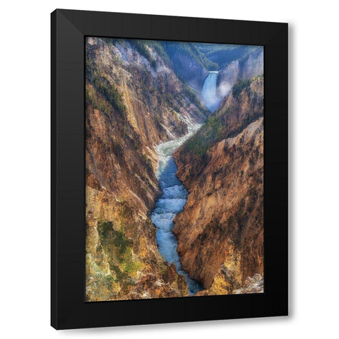 The Yellowstone Black Modern Wood Framed Art Print with Double Matting by C. Sink, Jeffrey