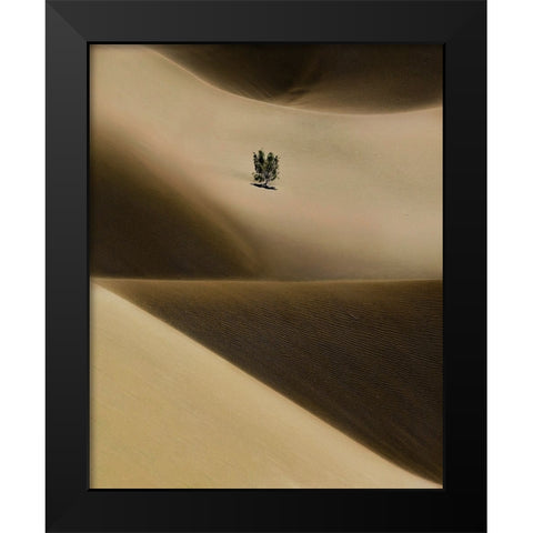 Green Hope Black Modern Wood Framed Art Print by pphgallery