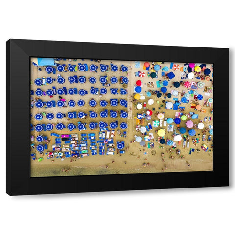 Summer Time Black Modern Wood Framed Art Print with Double Matting by Lopresti, Davide