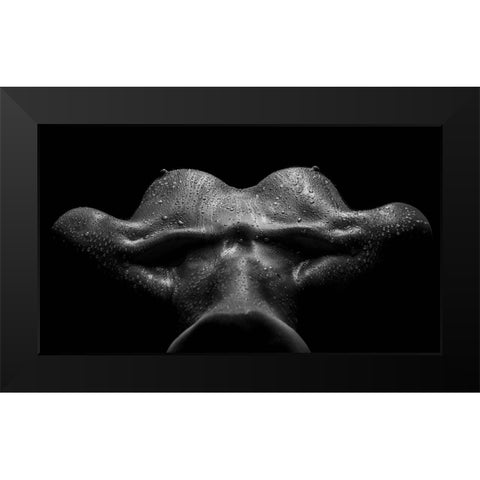 After The Rain Black Modern Wood Framed Art Print by Valevicius, Aurimas