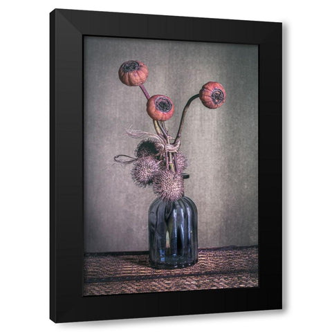 Old Days Black Modern Wood Framed Art Print by Kiral, Cicek