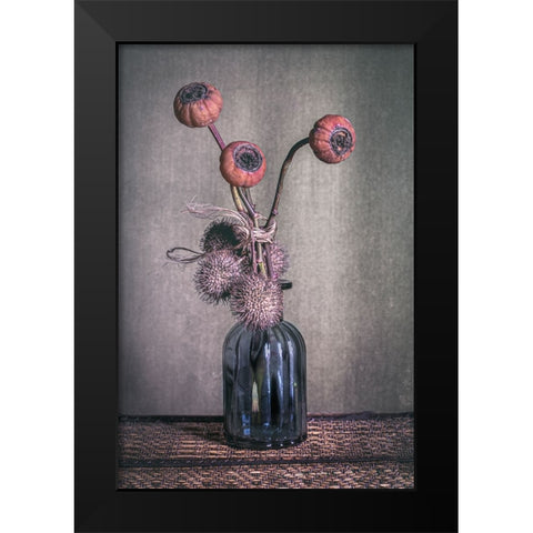 Old Days Black Modern Wood Framed Art Print by Kiral, Cicek