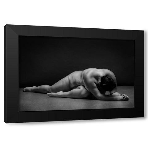Bodyscape Black Modern Wood Framed Art Print with Double Matting by Belovodchenko, Anton