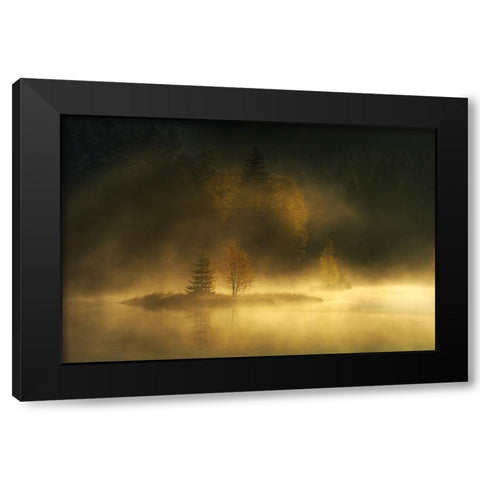 Autumnsphere Black Modern Wood Framed Art Print with Double Matting by Borggreve, Ellen