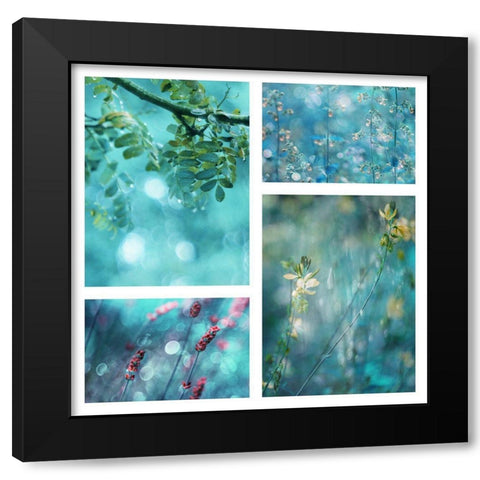 Life Is Beautiful Black Modern Wood Framed Art Print with Double Matting by Devos, Delphine