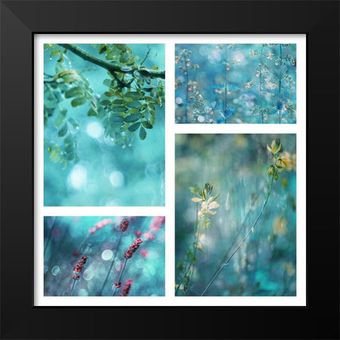 Life Is Beautiful Black Modern Wood Framed Art Print by Devos, Delphine