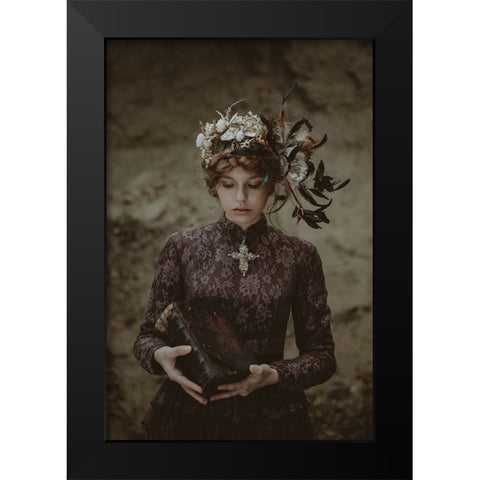 Faith Black Modern Wood Framed Art Print by Durisova, Michaela