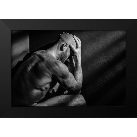 Trapped Black Modern Wood Framed Art Print by Dixon, Colin