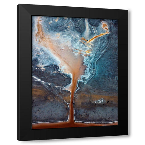 Salt Fields Black Modern Wood Framed Art Print by Kravanja, Jure