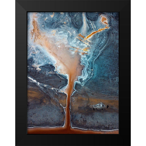 Salt Fields Black Modern Wood Framed Art Print by Kravanja, Jure