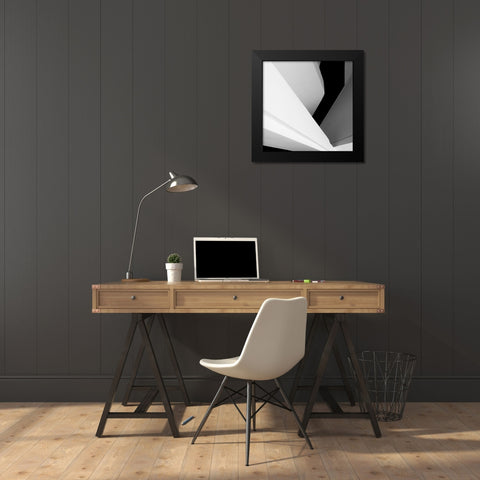 White Walls Black Modern Wood Framed Art Print by Chan, Mozart