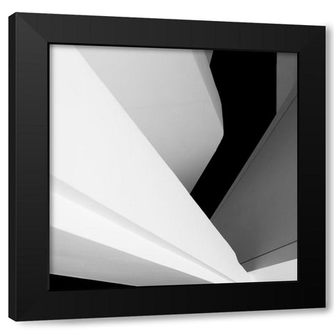 White Walls Black Modern Wood Framed Art Print with Double Matting by Chan, Mozart