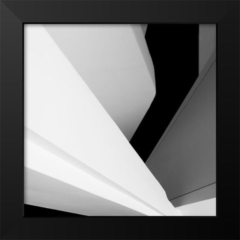 White Walls Black Modern Wood Framed Art Print by Chan, Mozart