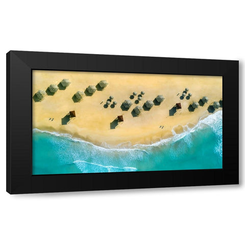 Blueisreal Black Modern Wood Framed Art Print by Hassan, Wisam