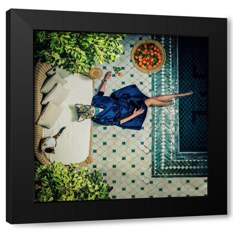 Have A Break Black Modern Wood Framed Art Print with Double Matting by Ambra