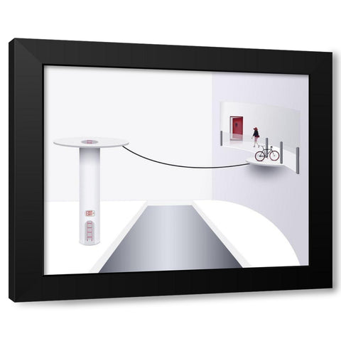 A Risky Way Out Black Modern Wood Framed Art Print by Adams, Richard