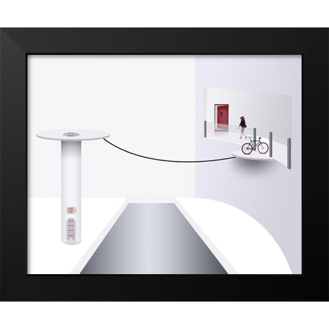 A Risky Way Out Black Modern Wood Framed Art Print by Adams, Richard