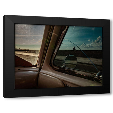 Through The Window Black Modern Wood Framed Art Print by Bauer, Andreas