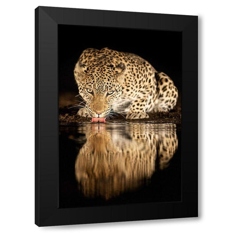 Single Mother Black Modern Wood Framed Art Print with Double Matting by Eichelberg, Amnon