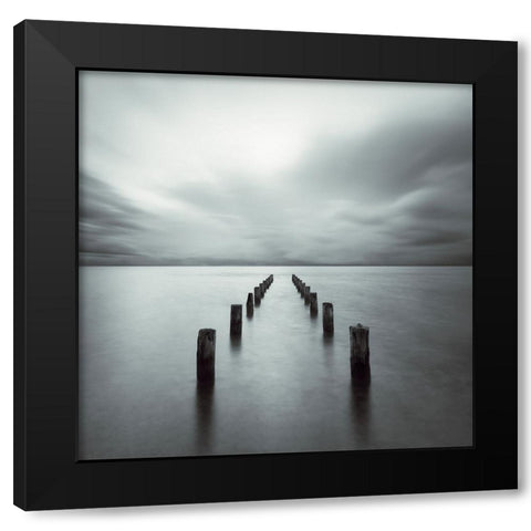 Disappeared Black Modern Wood Framed Art Print by Schulz, Alexej