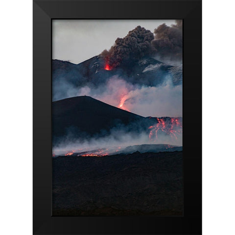 From The Bowels Of The Earth Black Modern Wood Framed Art Print by Tamajo, Massimo