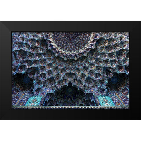 Shah Abbasi Mosque 1611-1629 Black Modern Wood Framed Art Print by Rafiezade, Poorya