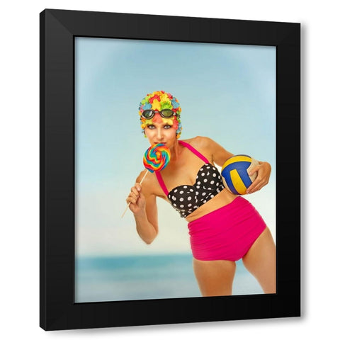 Summertime Black Modern Wood Framed Art Print with Double Matting by Tutsch, Klaus