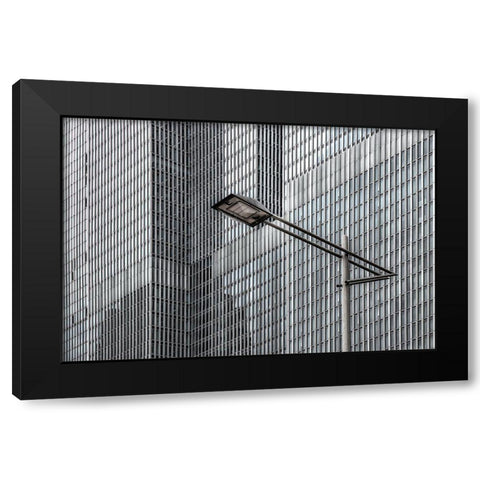 Street Lights Black Modern Wood Framed Art Print by Claes, Gilbert