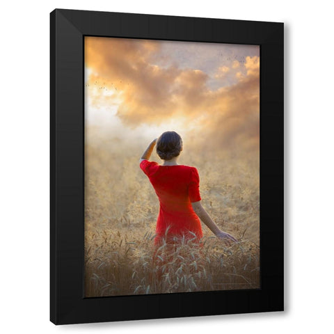 Another Day Coming Black Modern Wood Framed Art Print with Double Matting by Neer, Ildiko