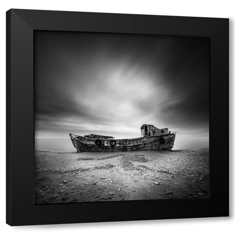 Qwrecks 09Q - Agalipa-Skyros Black Modern Wood Framed Art Print by Digalakis, George