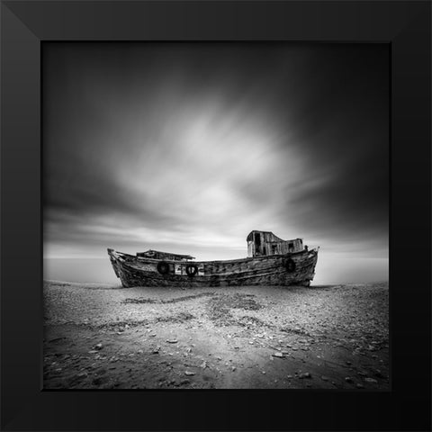 Qwrecks 09Q - Agalipa-Skyros Black Modern Wood Framed Art Print by Digalakis, George